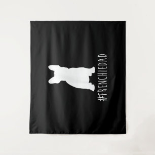 hashtag frenchie dad french bulldog dad gift tapestry