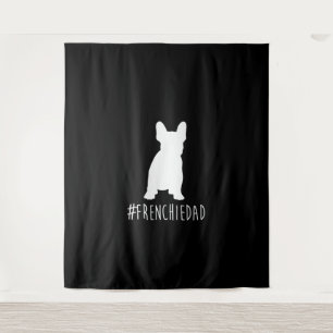 hashtag frenchie dad french bulldog dad gift tapestry