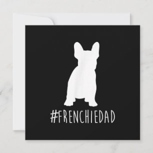 hashtag frenchie dad french bulldog dad holiday card