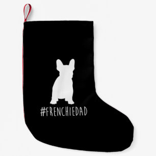hashtag frenchie dad french bulldog dad small christmas stocking