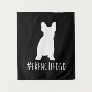 hashtag frenchie dad  french bulldog dad tapestry