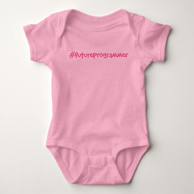 Hashtag future programmer baby bodysuit (Front)