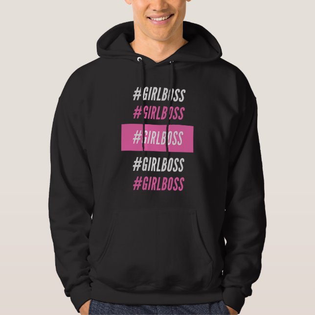 Hashtag Girlboss Female CEO Successful Boss Women' Hoodie (Front)