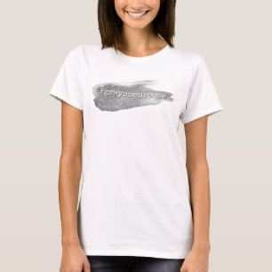 Hashtag Grey on Purpose Silver Glitter Brushstroke T-Shirt