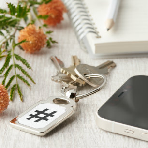 #HASHTAG - Hash Tag Symbol Key Ring