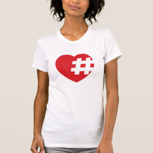 hashtag in a heart T-Shirt