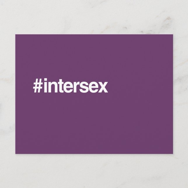HASHTAG INTERSEX POSTCARD (Front)