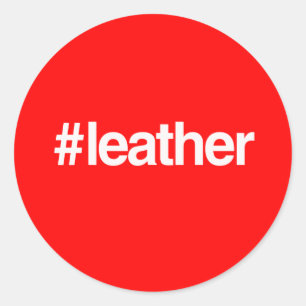 HASHTAG LEATHER CLASSIC ROUND STICKER
