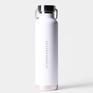 Hashtag   Minimalist Stylish Modern Social Media Water Bottle