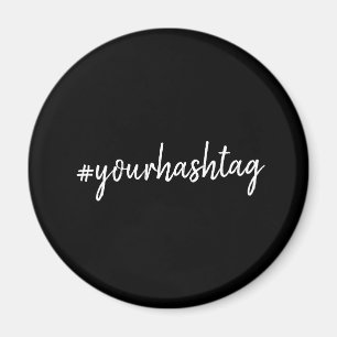 Hashtag Modern Stylish Go Viral Black Script Magnet