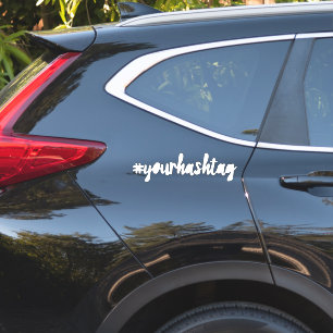 Hashtag   Modern White Social Media Bumper 