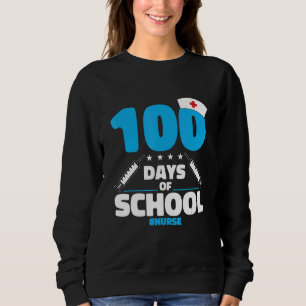 Hashtag Nurse Happy 100 days of school Heartbeat N Sweatshirt