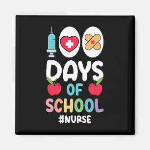 Hashtag Nurse Happy 100 days of school Nurse Magnet