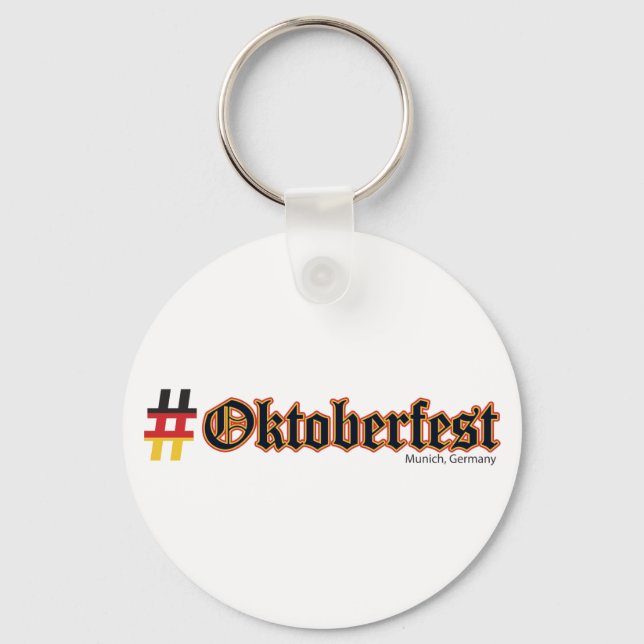 Hashtag Oktoberfest Key Ring (Front)