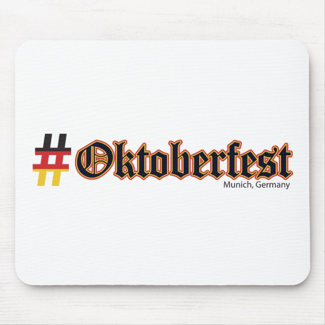 Hashtag Oktoberfest Mouse Pad (Front)