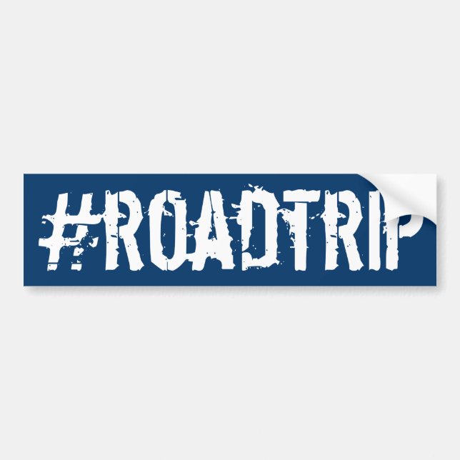 Hashtag roadtrip bumper sticker (Front)