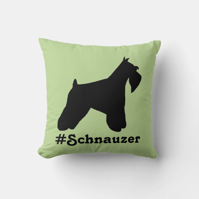 Hashtag Schnauzer Pillow (Front)
