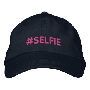 Hashtag Selfie Embroidered Hat
