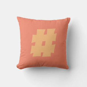 Hashtag Throw Pillow