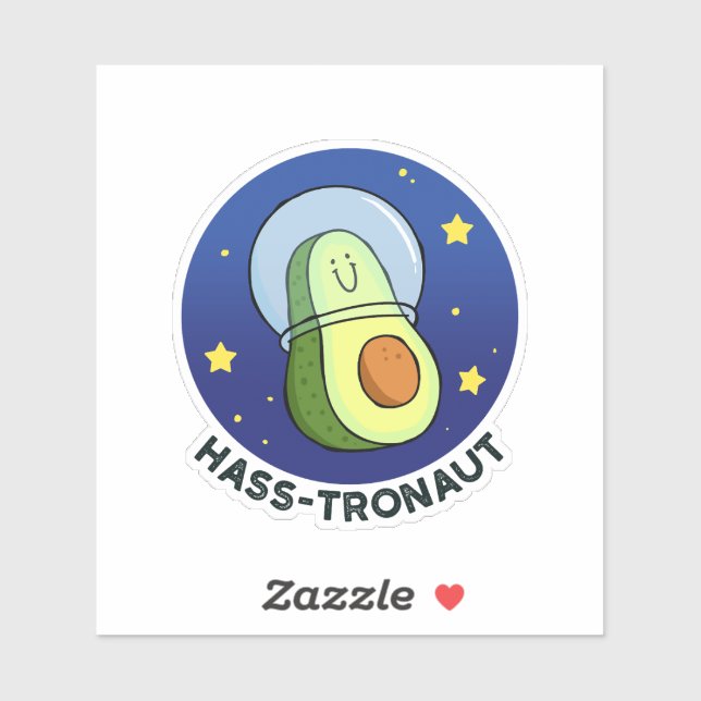 Hass-tronaut Avocado Space Pun Die-Cut (Sheet)