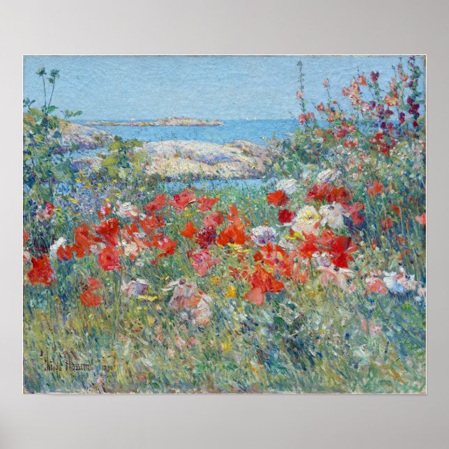 Hassam - Celia Thaxter's Garden Maine 1890 Poster (Front)