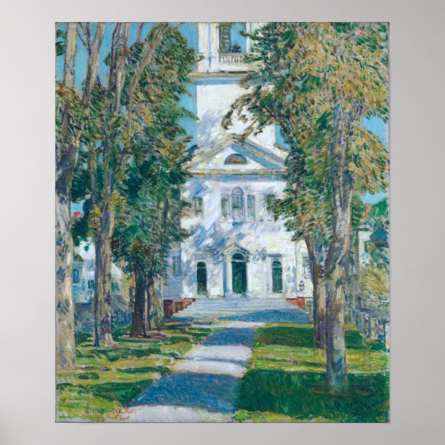 Hassam - Church At Gloucester 1918 Poster (Front)
