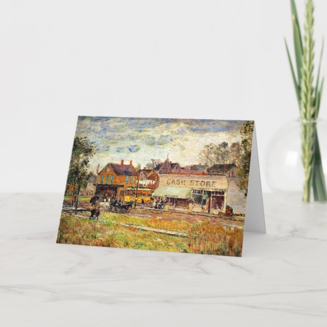 Hassam - End of the Trolley Line, Oak Park, IL Card (Front)