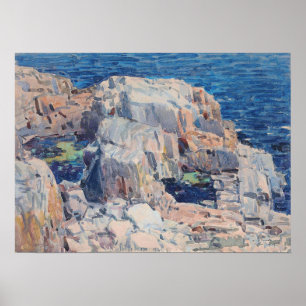 Hassam - Rocks At Appledore Isles Of Shoals 1916 Poster