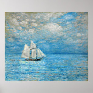 Hassam - Sailing On Calm Seas 1900 Poster