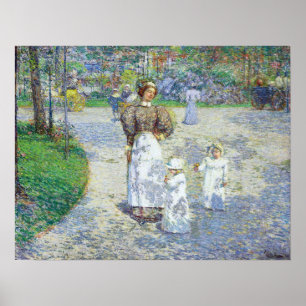 Hassam - Spring In Central Park 1908 Poster