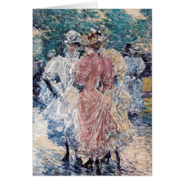 Hassam's "Conversation on the Avenue" - Card (Front)