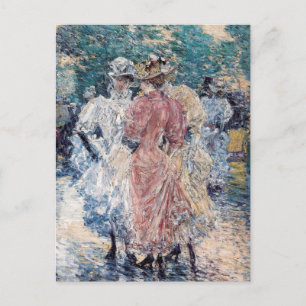 Hassam's "Conversation on the Avenue" - Postcard