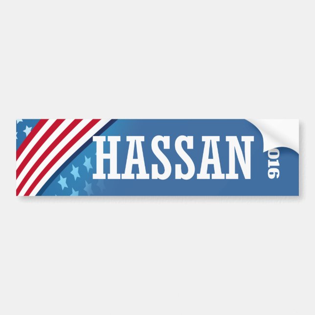 HASSAN 2016 BUMPER STICKER (Front)