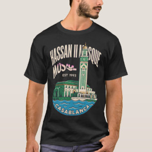 Hassan II Mosque Casablanca Vintage Travel T-Shirt