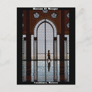 Hassan II Mosque in Casablanca, Morocco postcard