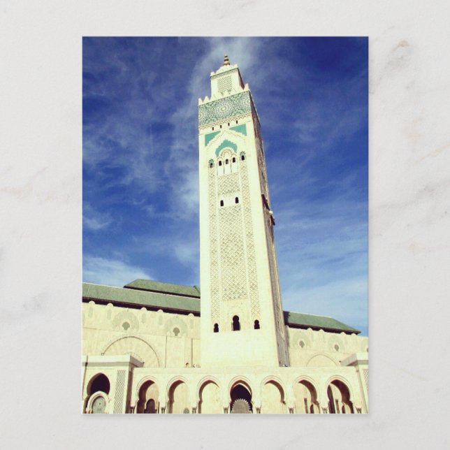 hassan mosque minaret postcard (Front)