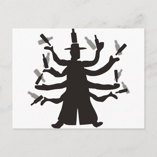 Hassidic Bottle Dance Postcard (Front)