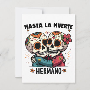 Hasta La Muerte Hermano Day of the Death RSVP Card
