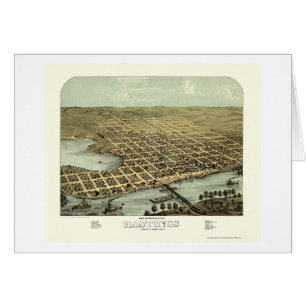 Hastings, MN Panoramic Map - 1867