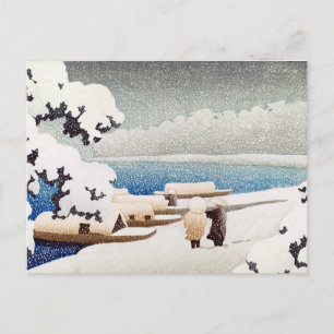 Hasui Kawase Snow at Hashidate (Yuki no hashidate) Postcard