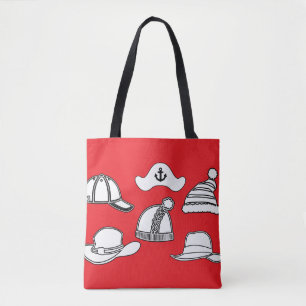 Hat Bag Red Fun Tote