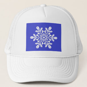 Hat Blue Snow Flake