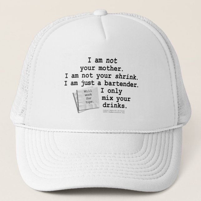 Hat, Cap - I'M A BARTENDER (Front)