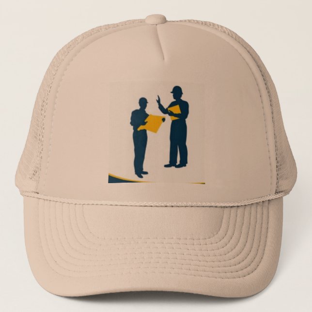 HAT CONSTRUCTION HAT BEIGE CUSTOMIZE (Front)