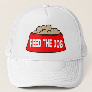 Hat Dog Food Bowl Red Feed The Dog