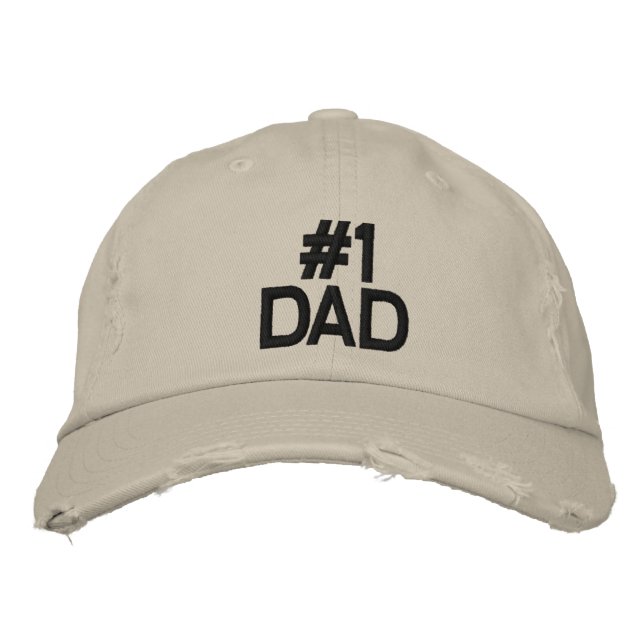 HAT  EMBROIDERED  # 1  DAD   ALL COLORS (Front)