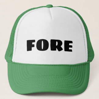Hat for Golf that states FORE