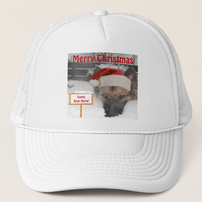 Hat German Shepherd Stop Here Sign (Front)