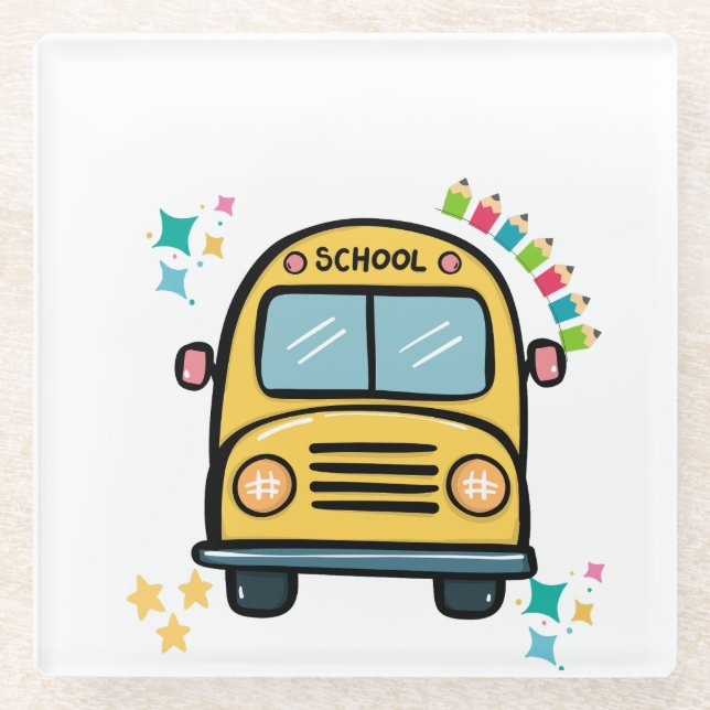 Hat Glass Coaster (Front)