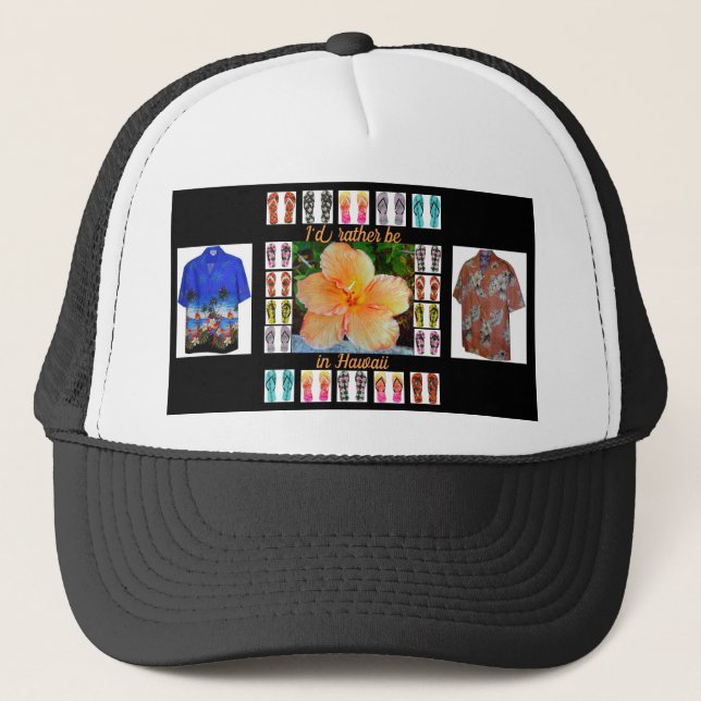 Hat, Hawaii Tapestry Trucker Hat (Front)